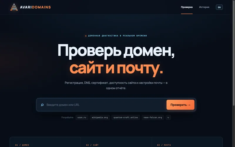 Avari Domains inspector